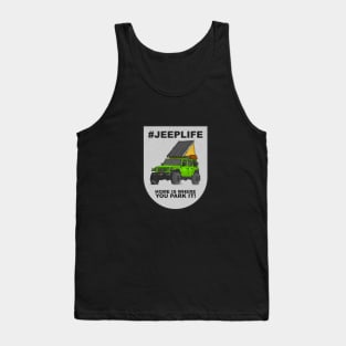 Jeep Life Jeep Wrangler Offroad 4x4 - Green Tank Top